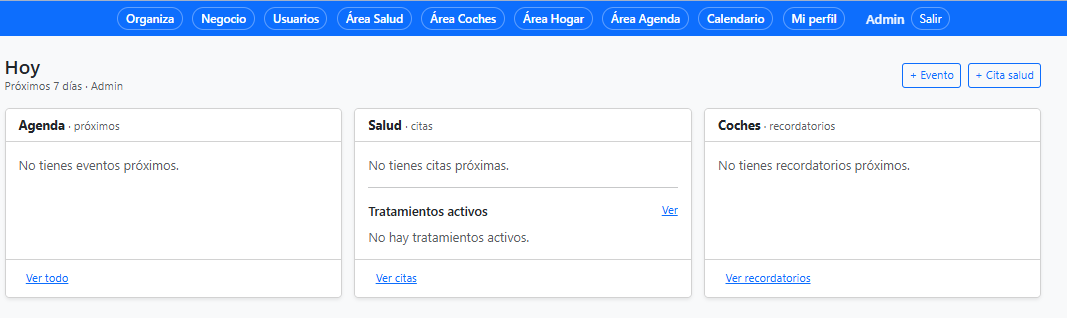 Hoy / Próximos